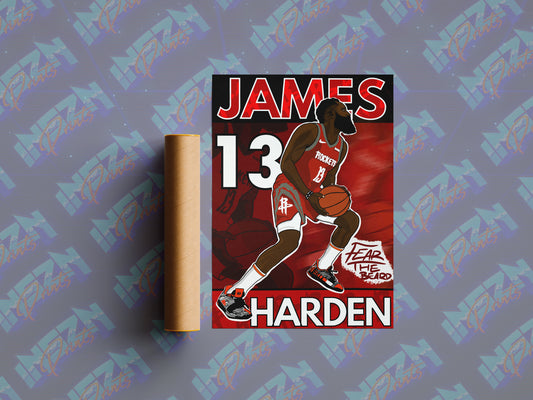 JAMES 'FEAR THE BEARD' HARDEN POSTER