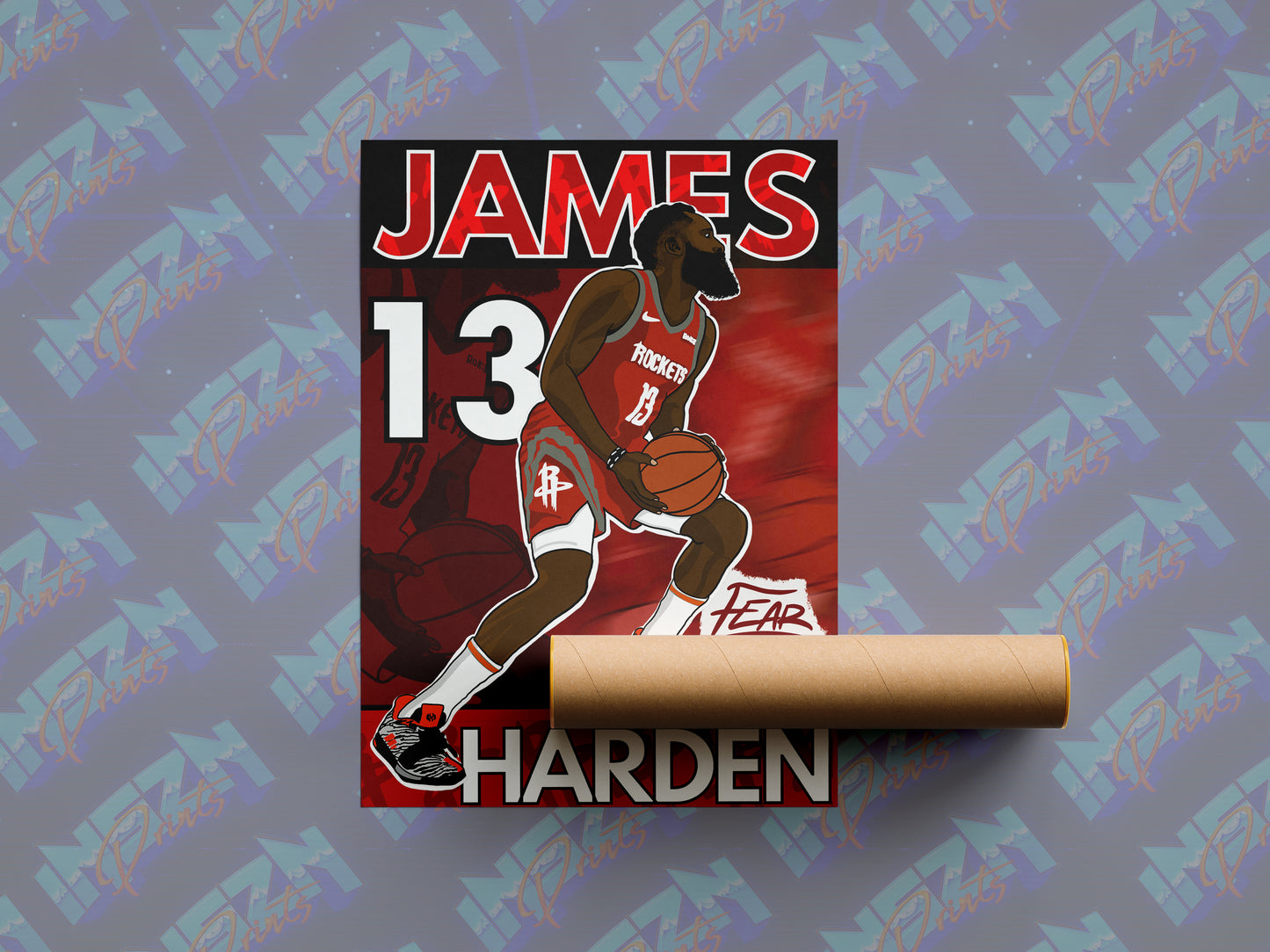 JAMES 'FEAR THE BEARD' HARDEN POSTER